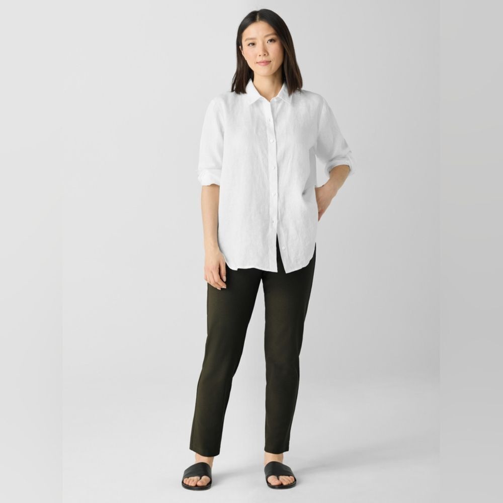 Eileen Fisher Washable Stretch Crepe Pant Slim Fit, Ankle Length Size XL